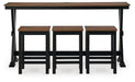 Wildenauer Counter Height Dining Table and 3 Barstools Set - Dow Furniture (ME)