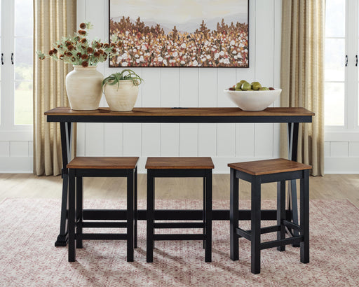 Wildenauer Counter Height Dining Table and 3 Barstools Set - Dow Furniture (ME)