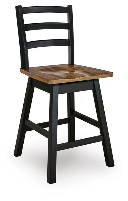 Wildenauer Counter Height Swivel Barstool - Dow Furniture (ME)