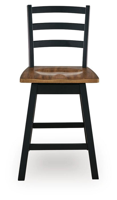 Wildenauer Counter Height Swivel Barstool - Dow Furniture (ME)