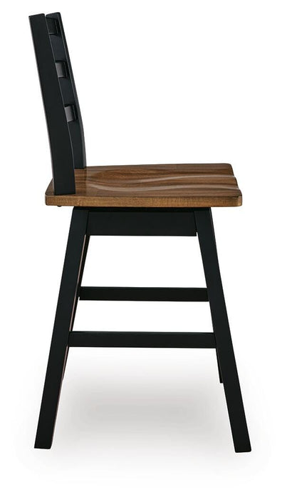 Wildenauer Counter Height Swivel Barstool - Dow Furniture (ME)