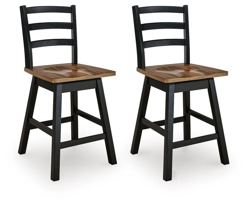 Wildenauer Counter Height Swivel Barstool - Dow Furniture (ME)
