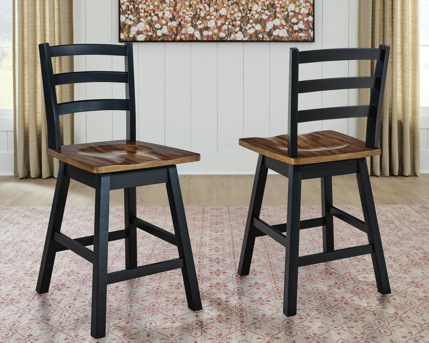 Wildenauer Counter Height Swivel Barstool - Dow Furniture (ME)