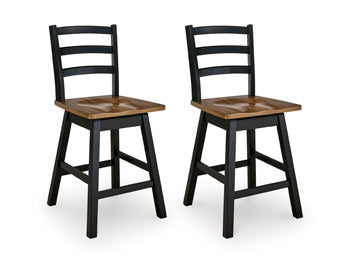 Wildenauer Counter Height Swivel Barstool - Dow Furniture (ME)