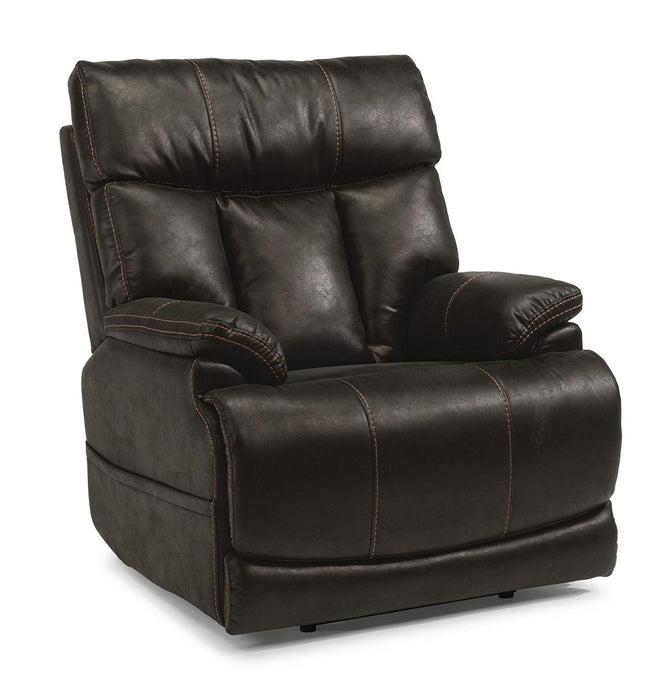 Flexsteel Clive Power Recliner with Power Headrest and Lumbar - Dow Furniture (ME)