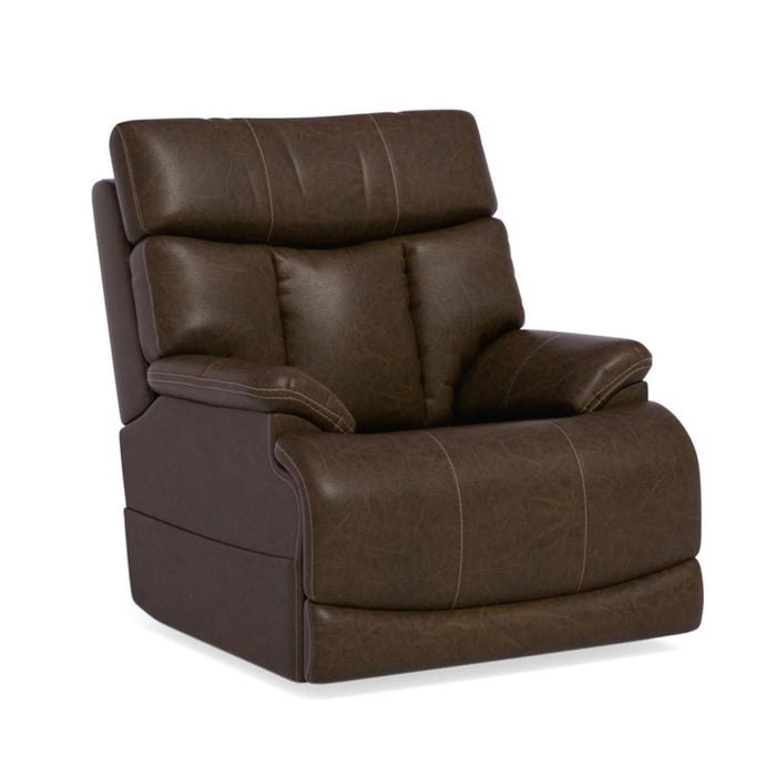 Flexsteel Clive Power Recliner with Power Headrest and Lumbar - Dow Furniture (ME)