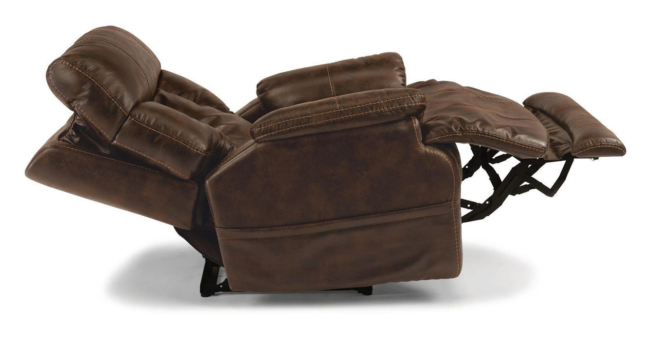 Flexsteel Clive Power Recliner with Power Headrest and Lumbar - Dow Furniture (ME)