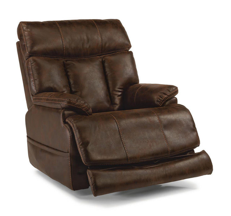 Flexsteel Clive Power Recliner with Power Headrest and Lumbar - Dow Furniture (ME)