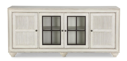 Flexsteel Harmony Entertainment Base in White - Dow Furniture (ME)