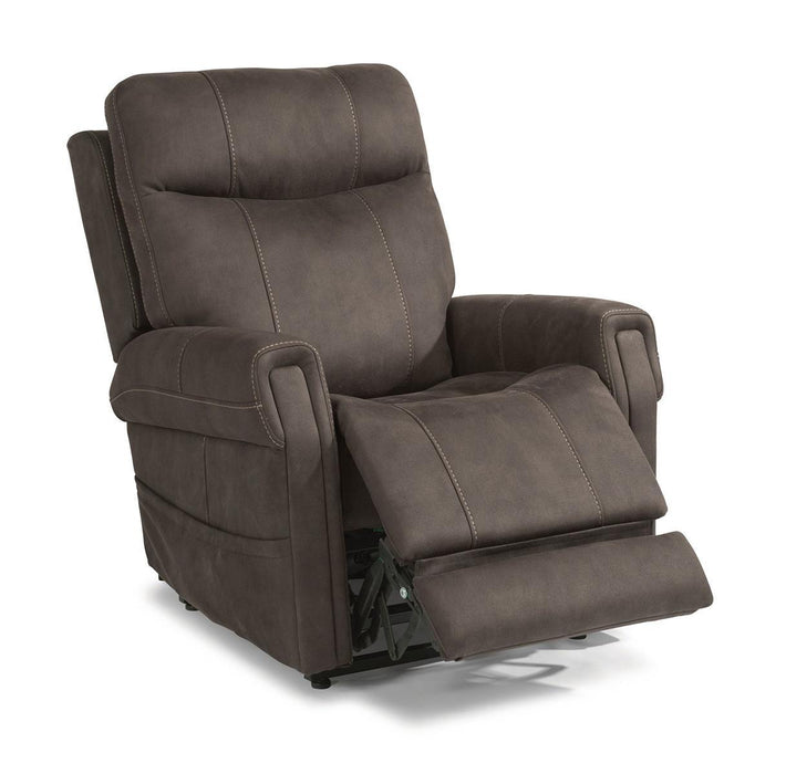 Flexsteel Jenkins Power Lift Recliner with Power Headrest and Lumbar - Dow Furniture (ME)