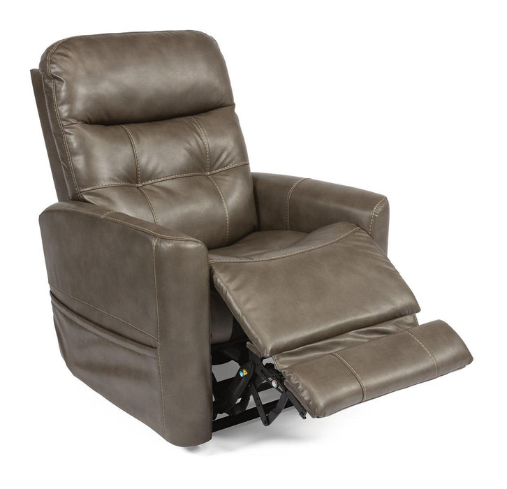 Flexsteel Kenner Power Lift Recliner with Power Headrest and Lumbar - Dow Furniture (ME)