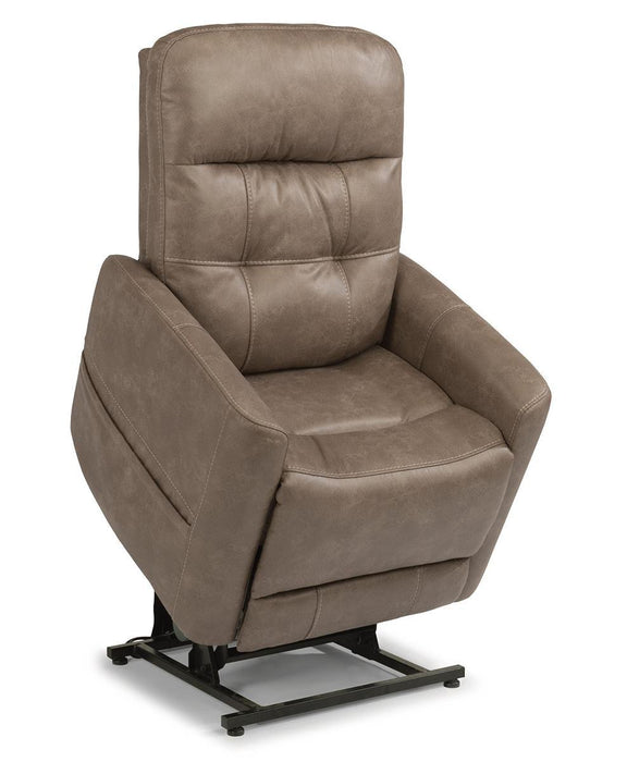 Flexsteel Kenner Power Lift Recliner with Power Headrest and Lumbar - Dow Furniture (ME)