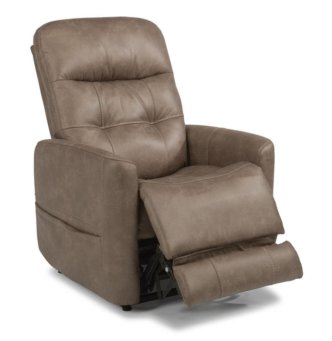 Flexsteel Kenner Power Lift Recliner with Power Headrest and Lumbar - Dow Furniture (ME)