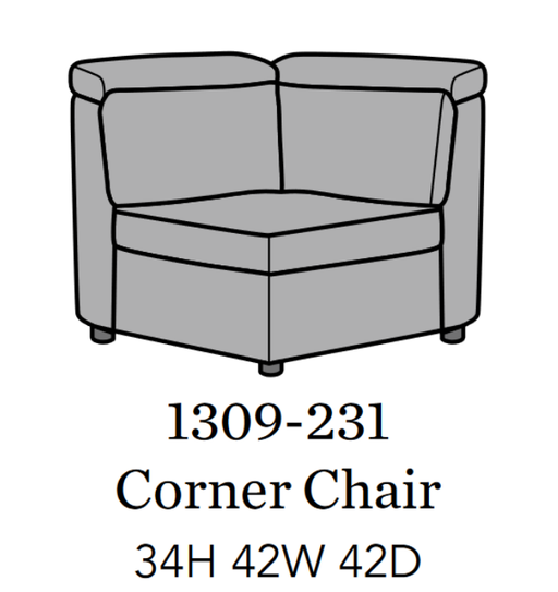 Flexsteel Latitudes Astra Leather Corner Chair - Dow Furniture (ME)