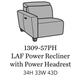 Flexsteel Latitudes Astra Leather LAF Power Recliner w/Power Headrest - Dow Furniture (ME)
