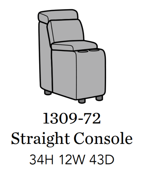 Flexsteel Latitudes Astra Leather Straight Console - Dow Furniture (ME)