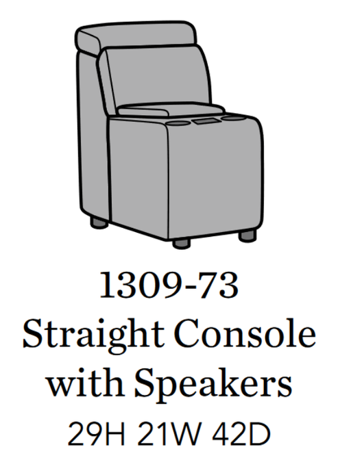 Flexsteel Latitudes Astra Leather Straight Console with Speakers - Dow Furniture (ME)