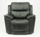 Flexsteel Latitudes Cade Leather Power Recliner w/Power Headrest in Black image