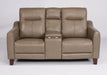 Flexsteel Latitudes Forte Leather Power Reclining Loveseat w/Console & Power Headrests image