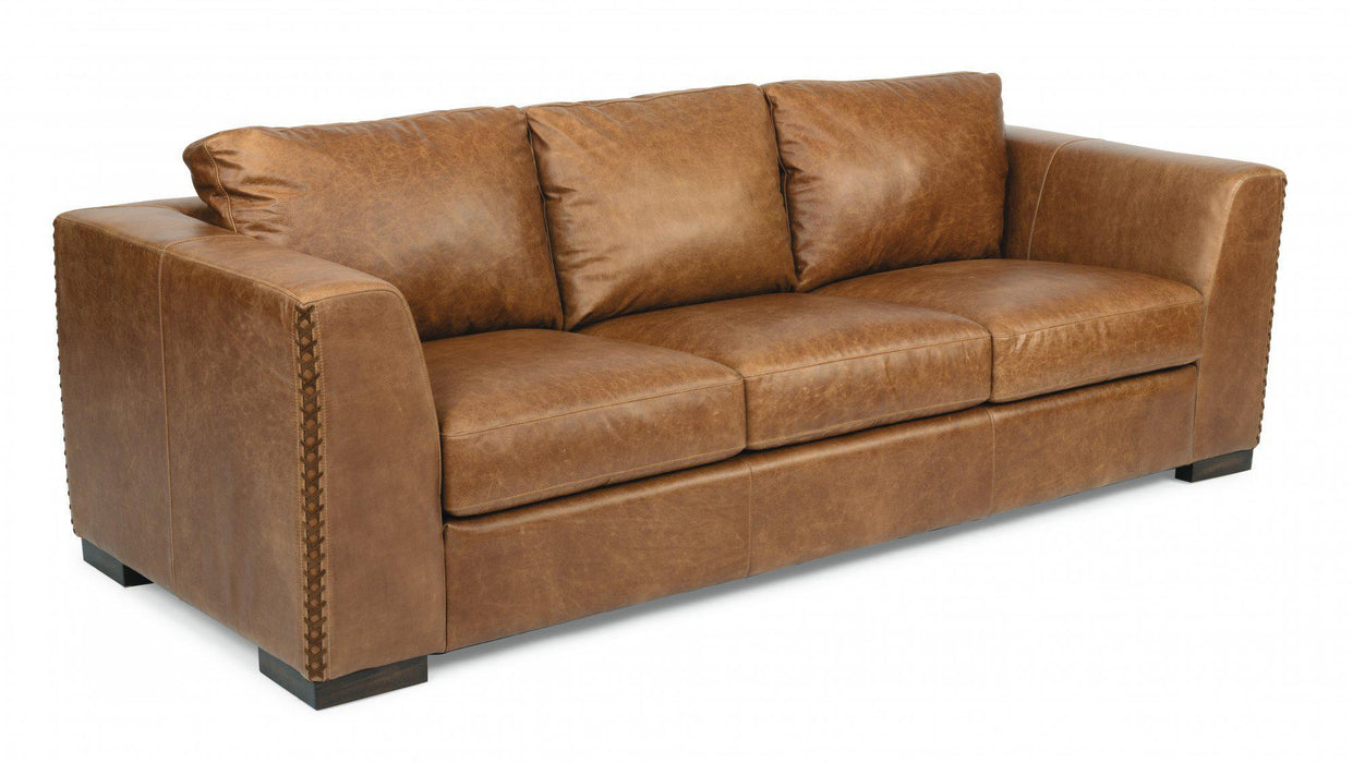 Flexsteel Latitudes Hawkins Leather 3-Cushion Sofa