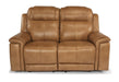 Flexsteel Latitudes Kingsley Leather Power Reclining Loveseat w/Power Headrests - Dow Furniture (ME)