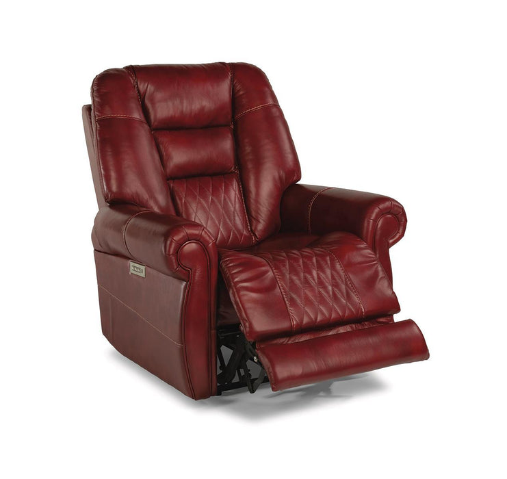 Flexsteel Maverick Power Recliner with Power Headrest and Lumbar