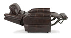 Flexsteel Oscar Power Recliner with Power Headrest and Lumbar - Dow Furniture (ME)