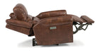 Flexsteel Oscar Power Recliner with Power Headrest and Lumbar - Dow Furniture (ME)