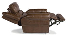 Flexsteel Oscar Power Recliner with Power Headrest and Lumbar - Dow Furniture (ME)