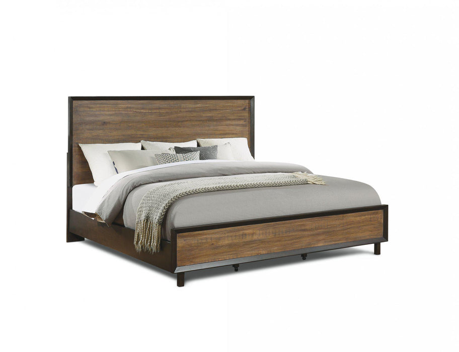 Flexsteel Wynwood Alpine Queen Panel Bed in Two-Tone - Dow Furniture (ME)