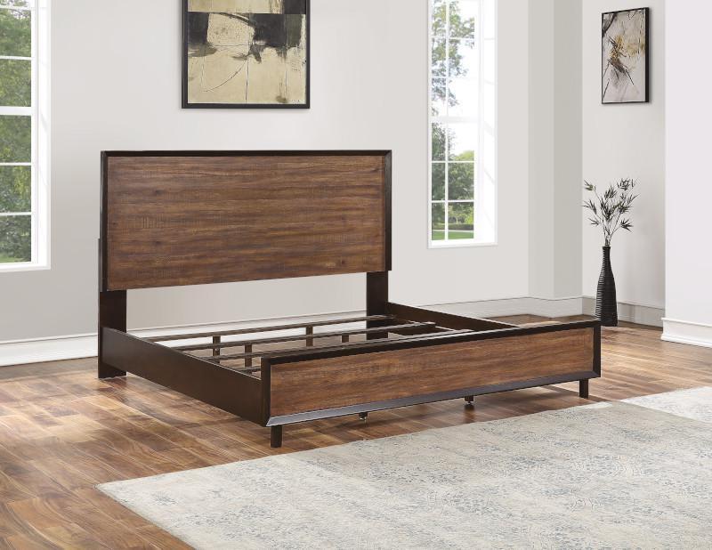 Flexsteel Wynwood Alpine King Panel Bed in Two-Tone - Dow Furniture (ME)