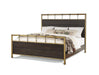 Flexsteel Wynwood Cologne Queen Metal Panel Bed in Dark Brown - Dow Furniture (ME)