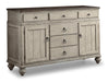 Flexsteel Wynwood Plymouth Buffet with Hutch in Two-Toned - Dow Furniture (ME)
