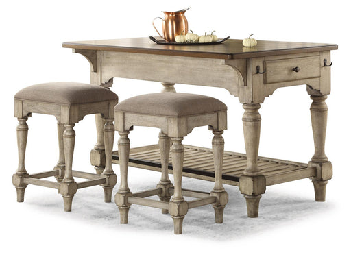 Flexsteel Wynwood Plymouth Kitchen Island in Two-Toned - Dow Furniture (ME)