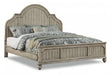 Flexsteel Wynwood Plymouth Queen Panel Bed in Whitewash Wood - Dow Furniture (ME)