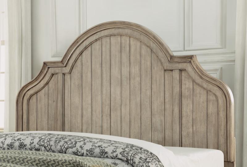 Flexsteel Wynwood Plymouth Queen Panel Bed in Whitewash Wood - Dow Furniture (ME)