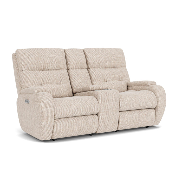 Strait 2906-601H Power Reclining Loveseat with Console & Power Headrests