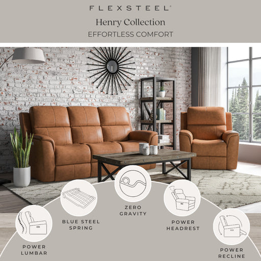 Flexsteel Henry Power Reclining Sofa in Living Room - Available at Dow Furniture, Waldoboro