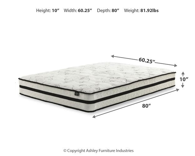Chime 10 Inch Hybrid 10 Inch Mattress and Pillow - Dow Furniture (ME)