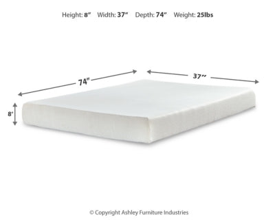 Chime 8 Inch Memory Foam Mattress in a Box - Dow Furniture (ME)