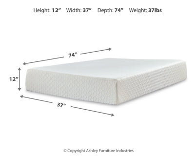 Chime 12 Inch Memory Foam Mattress in a Box - Dow Furniture (ME)