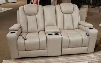 Elevate Edges Glider Reclining Loveseat with Console - Dow Furniture (ME)