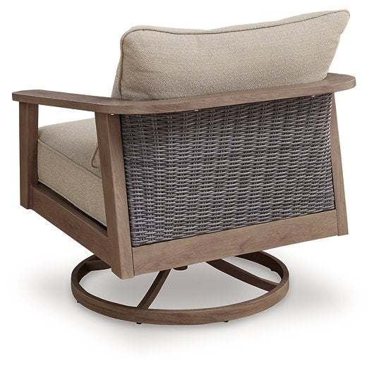 Harmony Headlands Outdoor Swivel Lounge with Cushion - Dow Furniture (ME)