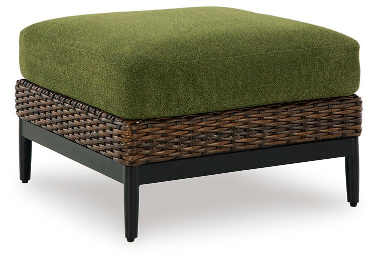 Horizon Hall Outdoor Ottoman with Cushion - Dow Furniture (ME)