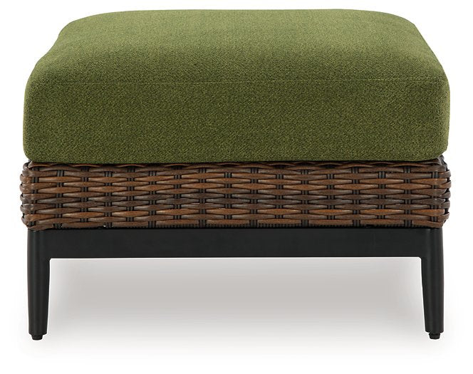 Horizon Hall Outdoor Ottoman with Cushion - Dow Furniture (ME)