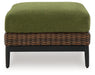 Horizon Hall Outdoor Ottoman with Cushion - Dow Furniture (ME)