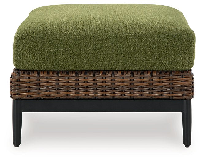 Horizon Hall Outdoor Ottoman with Cushion - Dow Furniture (ME)
