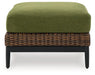 Horizon Hall Outdoor Ottoman with Cushion - Dow Furniture (ME)