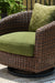 Horizon Hall Outdoor Swivel Lounge Chair with Cushion - Dow Furniture (ME)