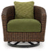 Horizon Hall Outdoor Swivel Lounge Chair with Cushion - Dow Furniture (ME)